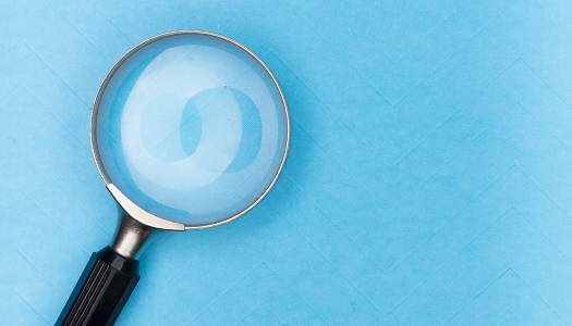 a magnifying glass